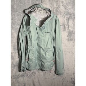 Columbia Women's‎ Waterproof Breathable Rain Jacket Teal LG Omni tech Omni wick